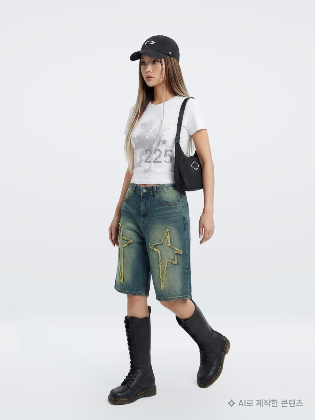 Punch Drunk Parties Mother's Worry Tank Top White, (W) Sculptor Camouflage Shorts Ash 착용 스타일 - 8