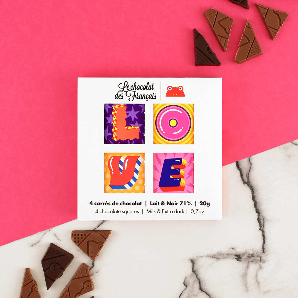 르쇼콜라데프랑세즈 러브 4구 미니세트 (다크/밀크)(LE CHOCOLAT DES FRANCAIS Love 4 Chocolate) - 4