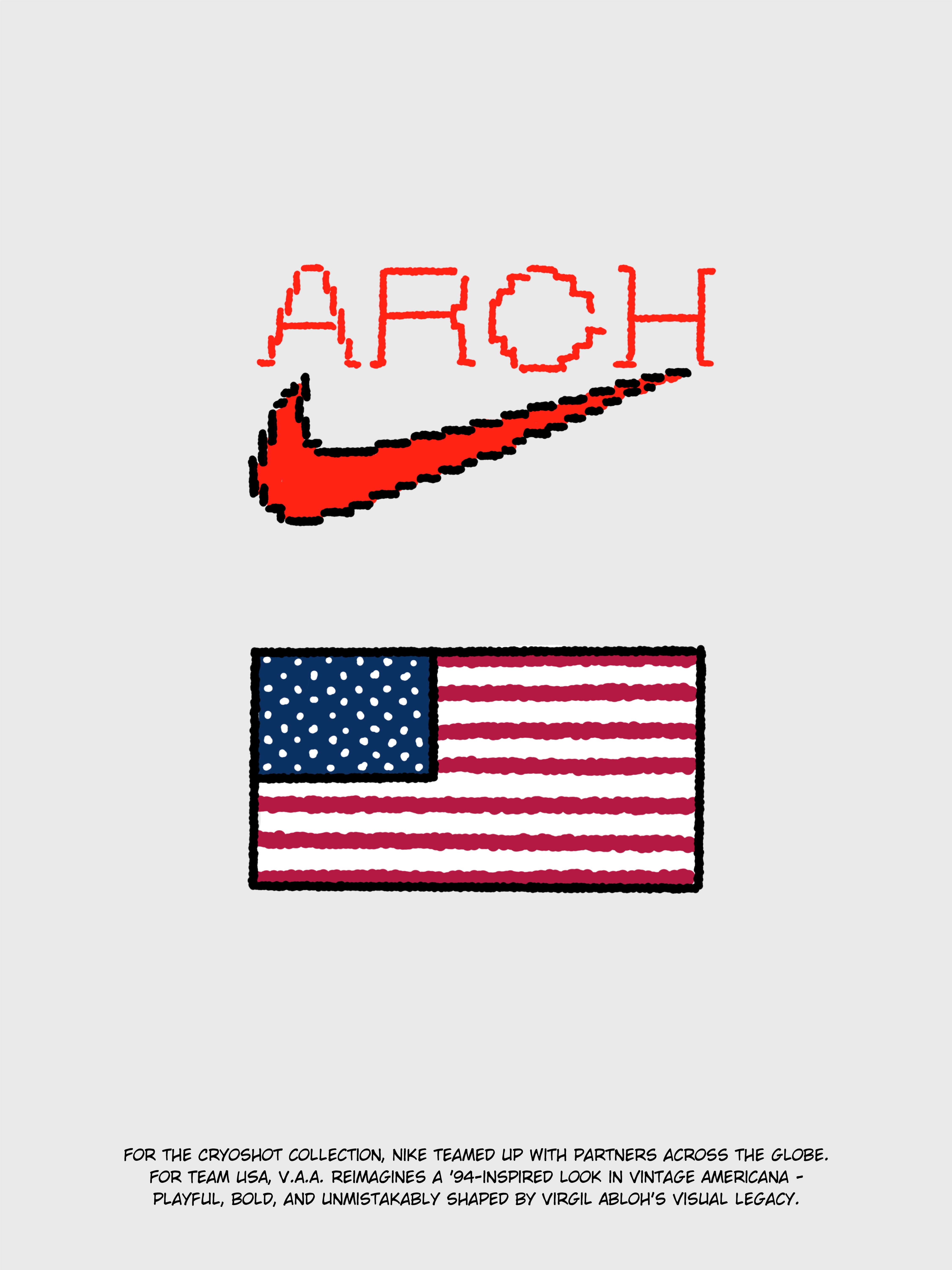 Nike x Virgil Abloh Archive Cryoshot Zoom M9 White and University Red, Nike x Virgil Abloh Archive USA Long Sleeve Rugby Top White (IM3227-100) 착용 스타일 - 6