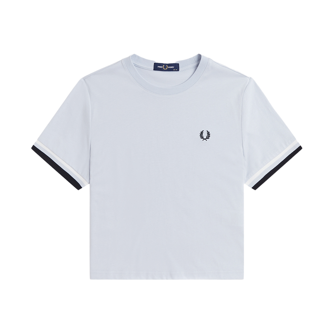 프레드페리 우먼즈 볼드 팁드 티셔츠 더스키 블루(Fred Perry Womens Bold Tipped T-Shirt Dusky Blue)
