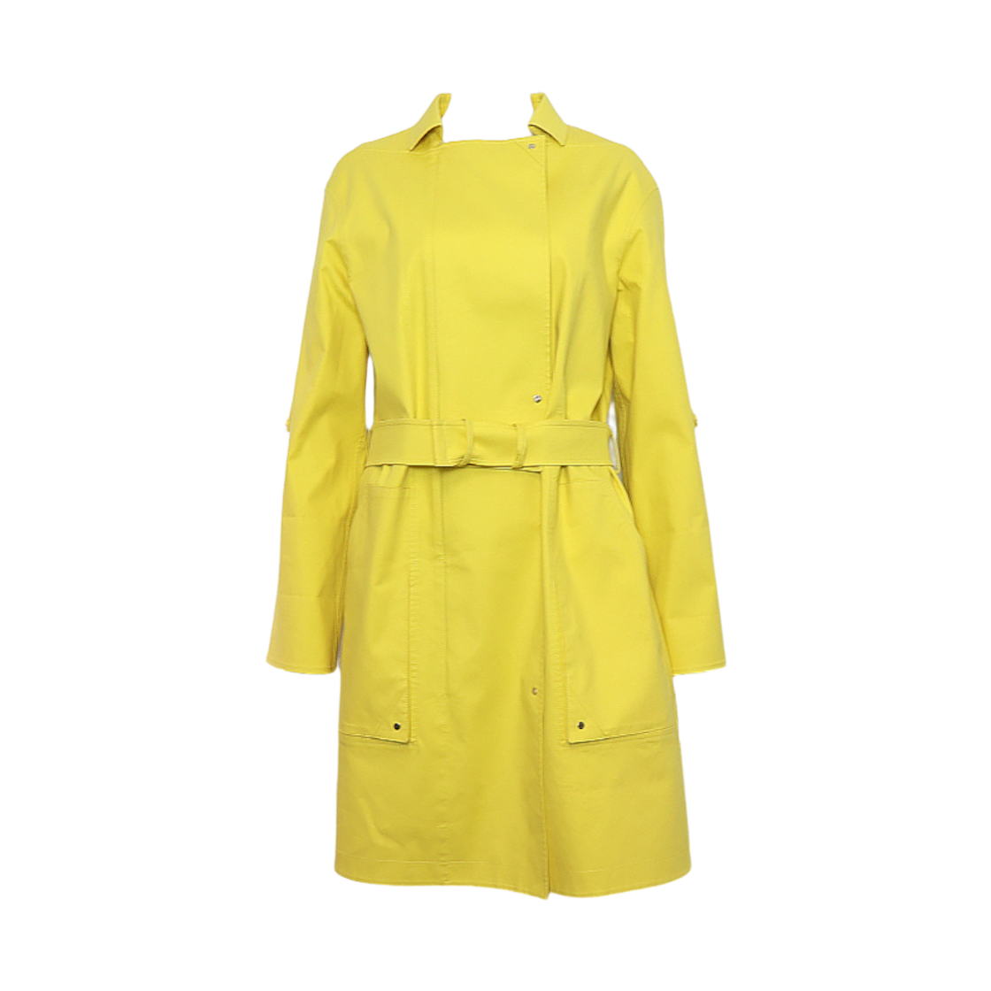 ITHIMV7BQFU2 Hermes H720113 Yellow Cotton Belted Women's Jacket