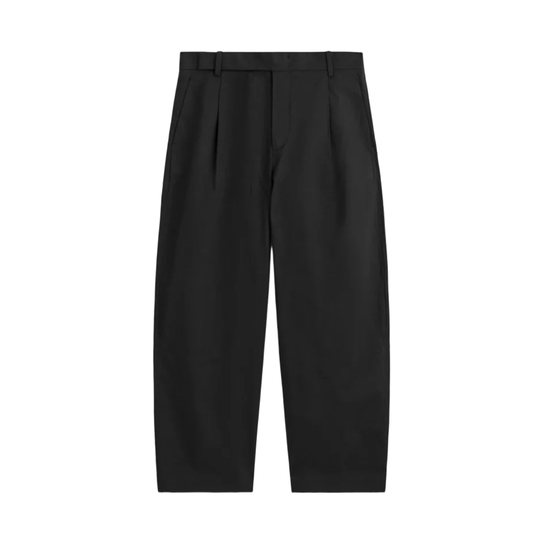코스 코튼 리넨 릴렉스드 핏 배럴 레그 팬츠 블랙(COS Cotton Linen Relaxed Fit Barrel Leg Pants Black)