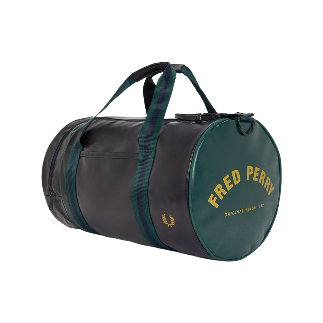 프레드페리 클래식 배럴 백 네이비 그래스루츠(Fred Perry Classic Barrel Bag Navy Grassroots)