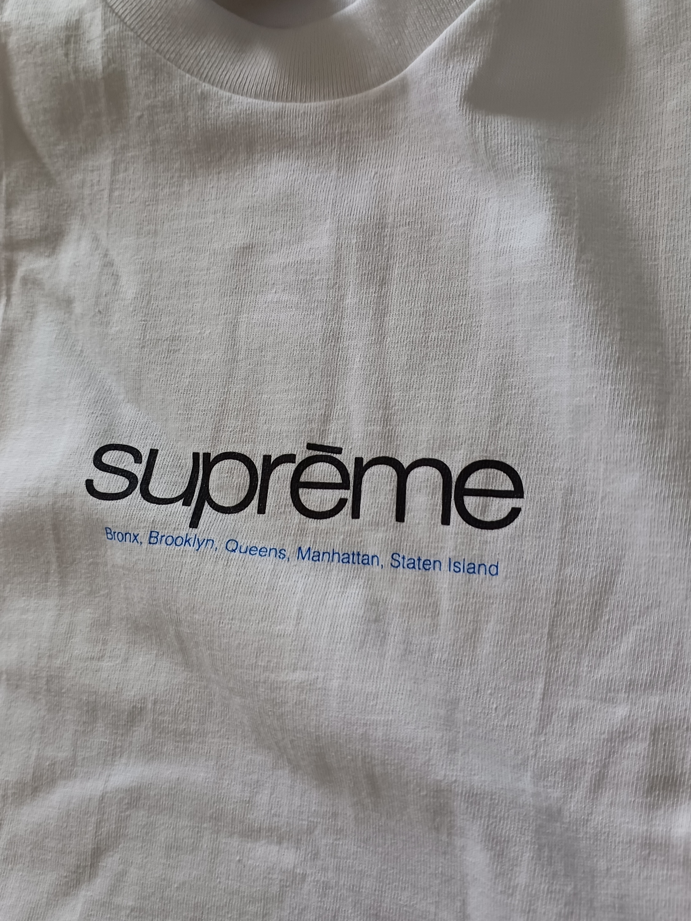 Supreme Five Boroughs T-Shirt White - 21SS 착용 스타일