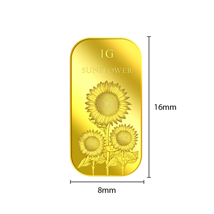 퓨어골드 24K 순금 싱가폴 프리미엄 골드바 1g 해바라기(puregoldsg Sunflower 1G Gold Bar) - 5