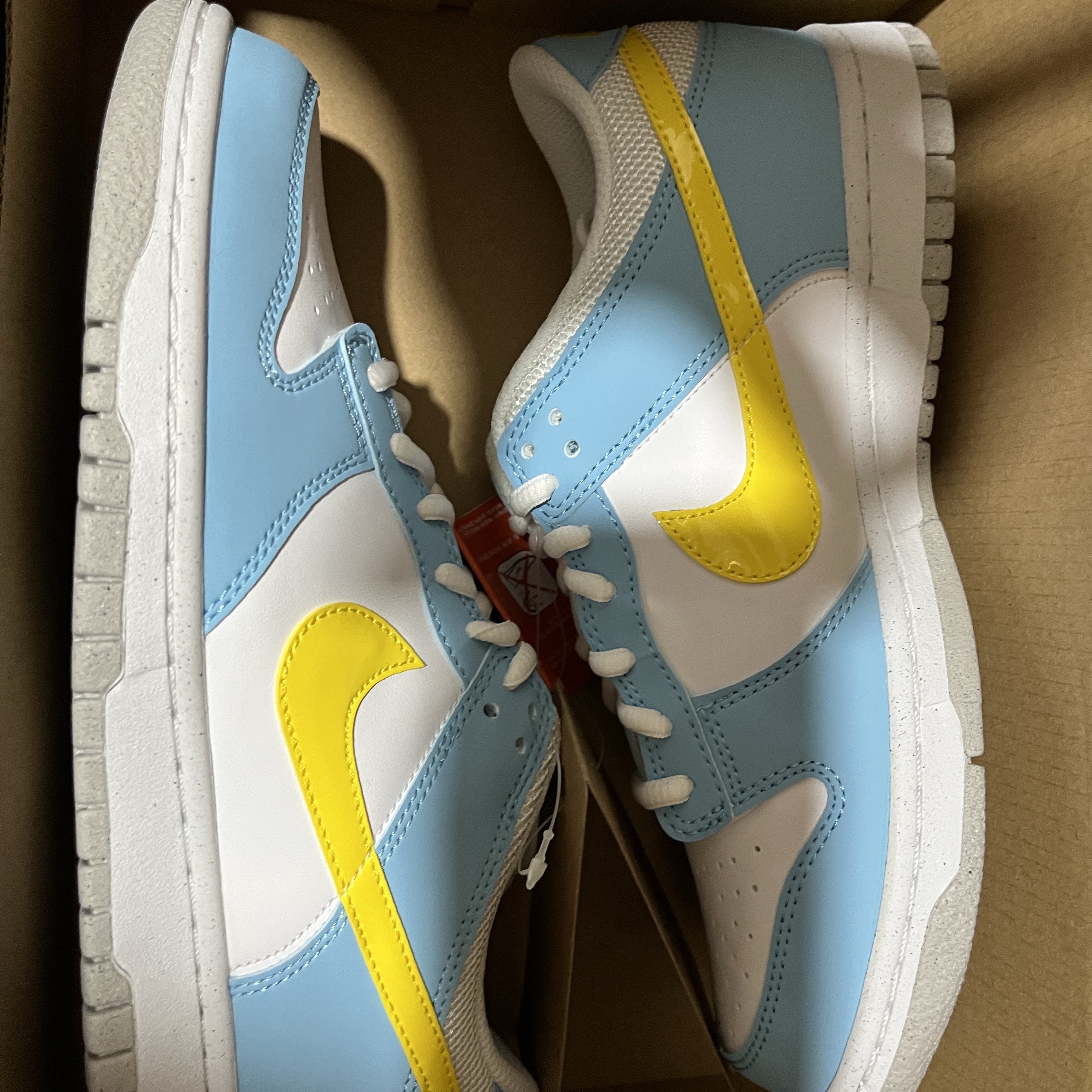(GS) Nike Dunk Low Next Nature Blue Chill Yellow Strike 착용 스타일