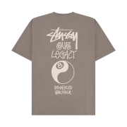 Stussy x Our Legacy Work Shop 8 Ball Pigment Dyed Yin Yang T-Shirt Taupe