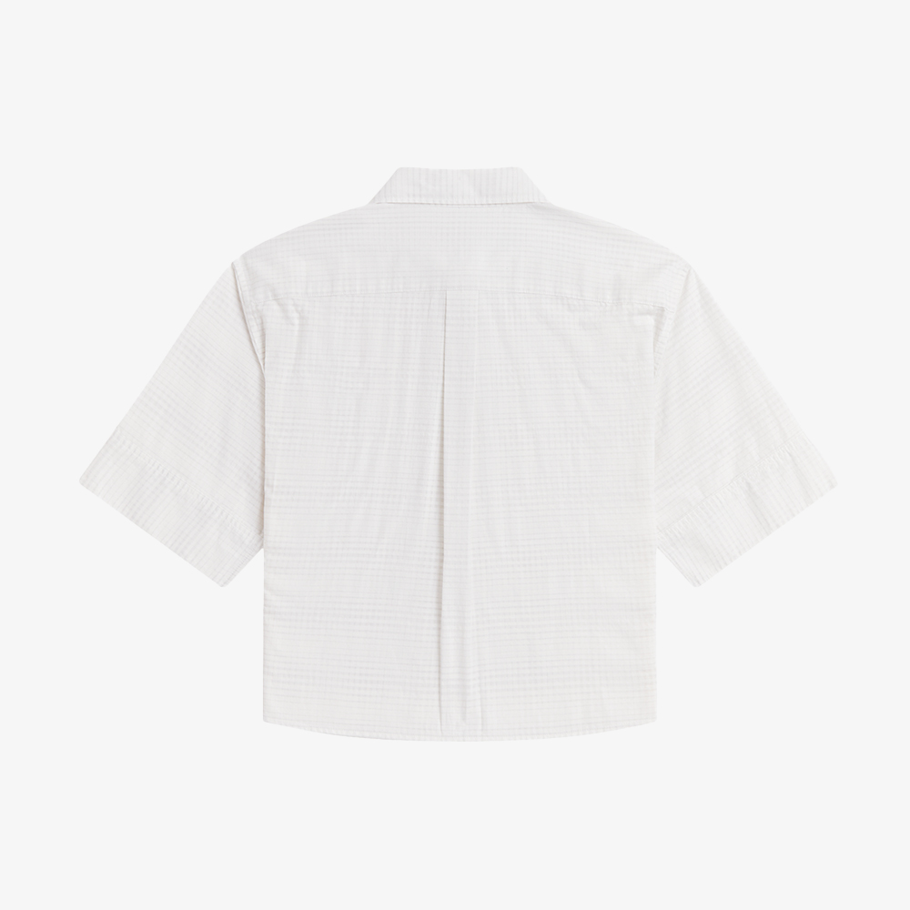 프레드페리 우먼즈 오픈 위브 체커보드 셔츠 스노우 화이트(Fred Perry Womens Open Weave Chequerboard Shirt Snow White) - 4