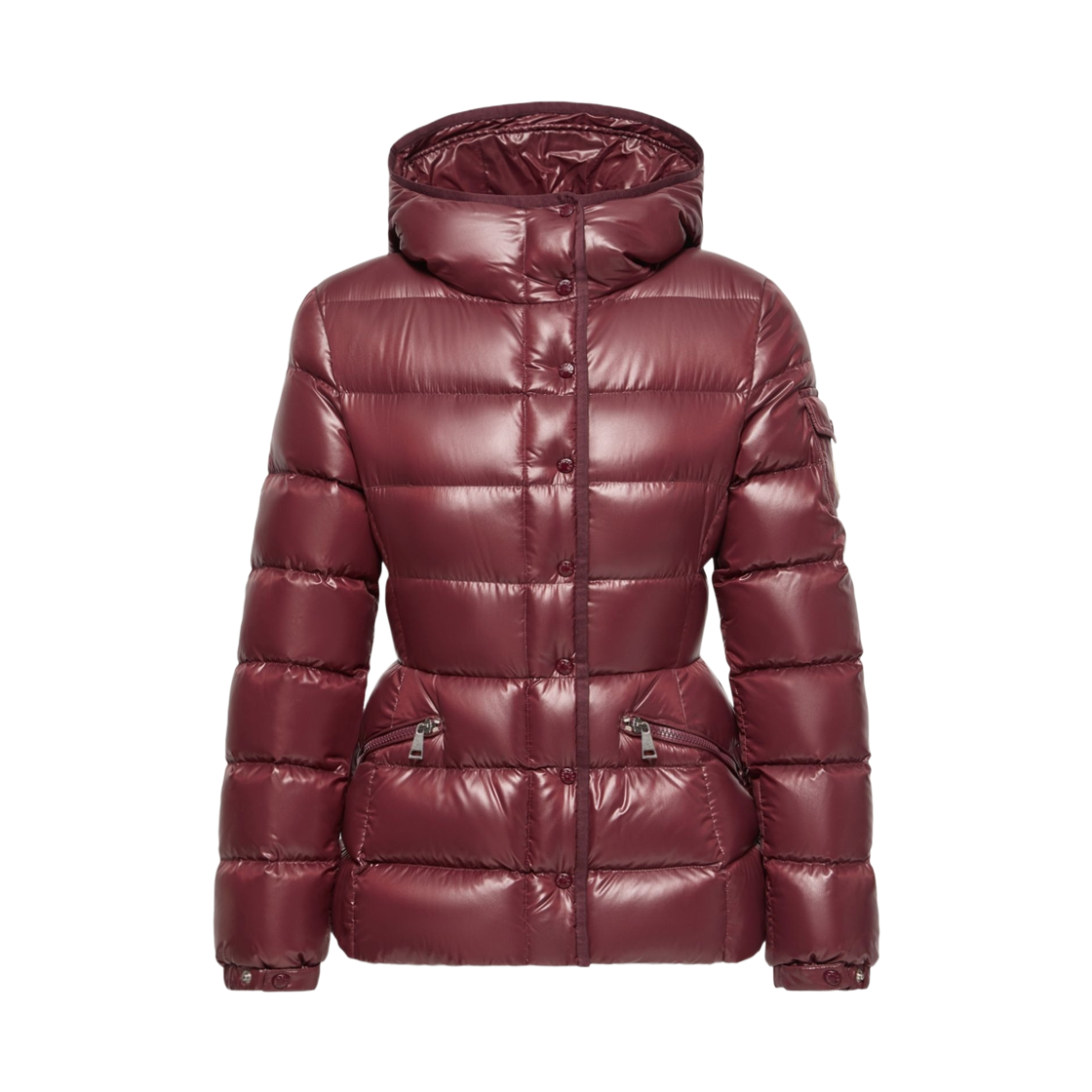L2-093-1A00143-597Z8-464 (W) Moncler Barante Hooded Short Down Jacket Burgundy - 26FW