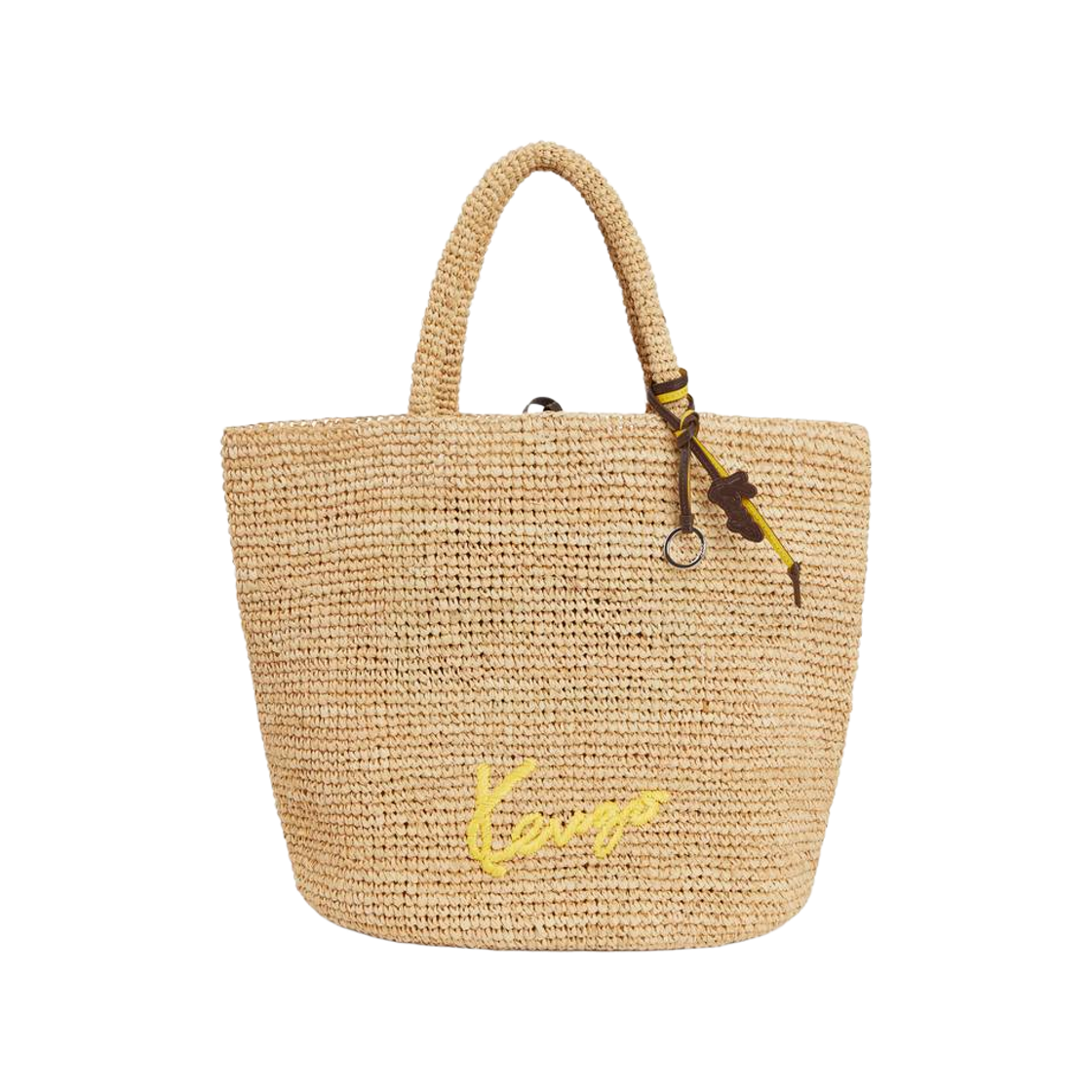 겐조 라피아 라지 베스킷 다크 베이지(Kenzo Large Basket in Raffia Dark Beige)