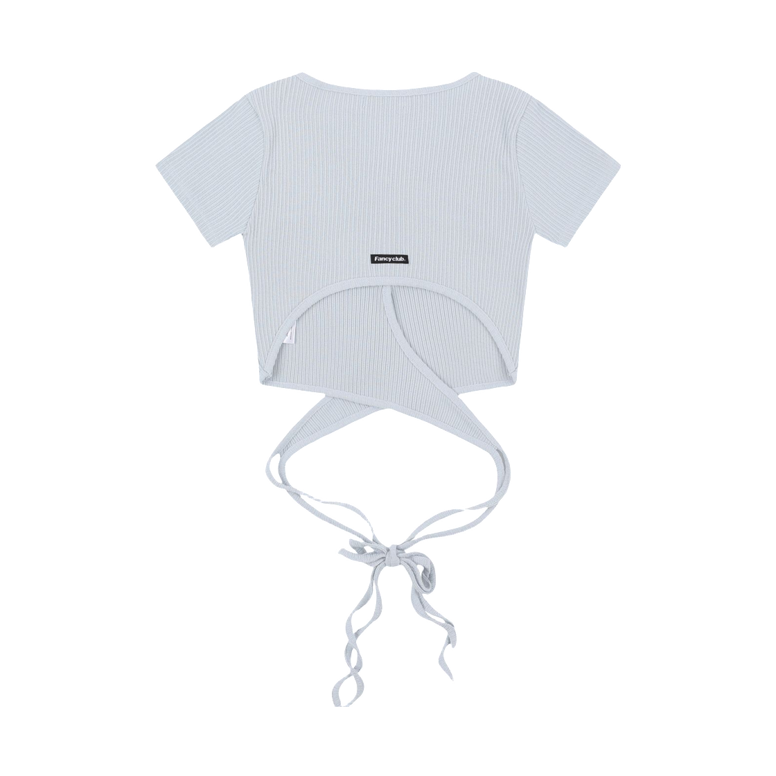 (W) 팬시 클럽 백 스트랩 크롭 탑 라이트 블루((W) Fancy Club Back Strap Cropped Top Light Blue) - 2