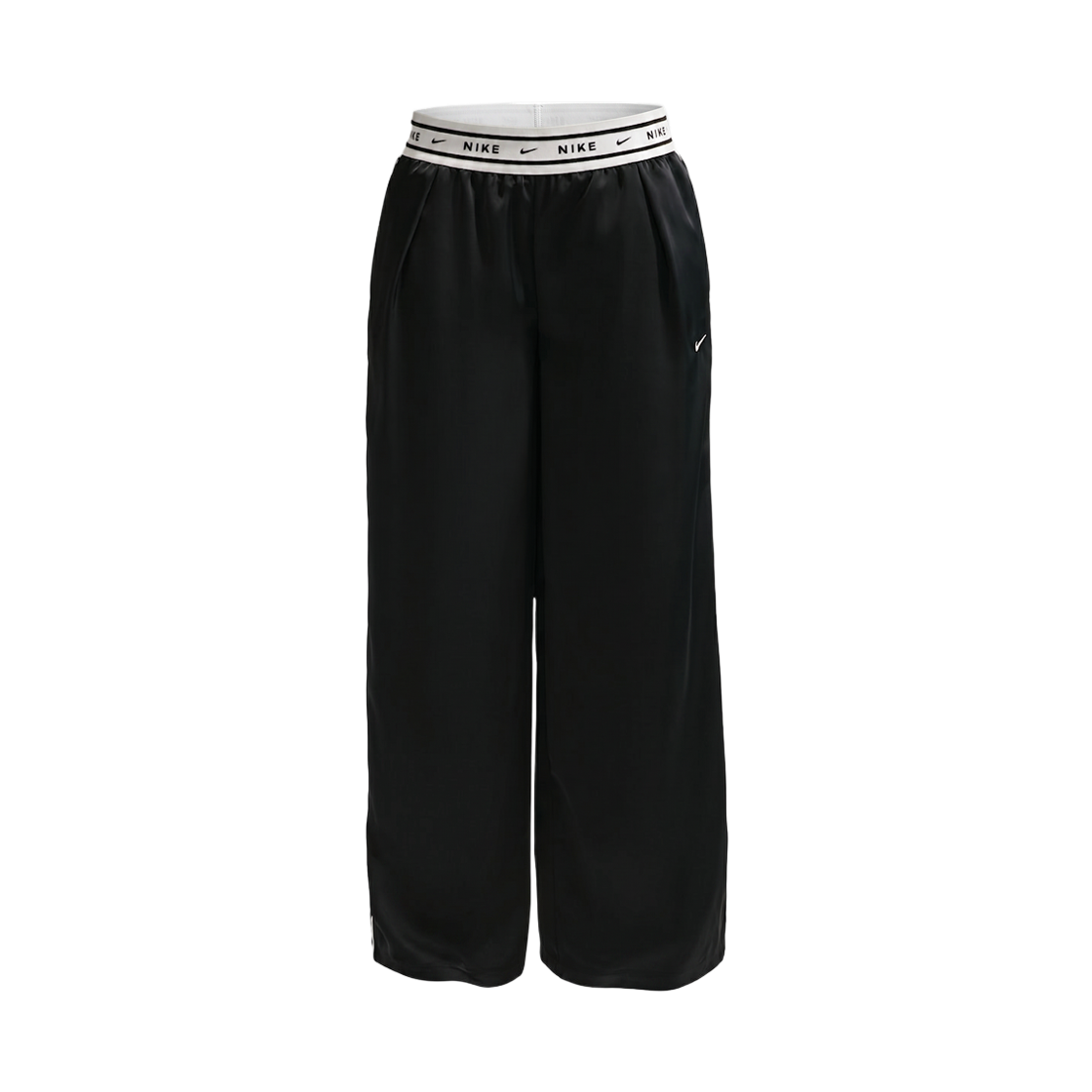 IH1327-010 (W) Nike NSW Loose Mid Rise Satin Pants Black Sail - Asia