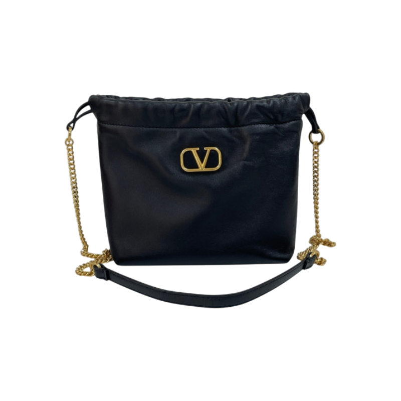 ITWFFEAB6WSO Valentino V Logo Drawstring Bucket Chain Shoulder Bag H00314