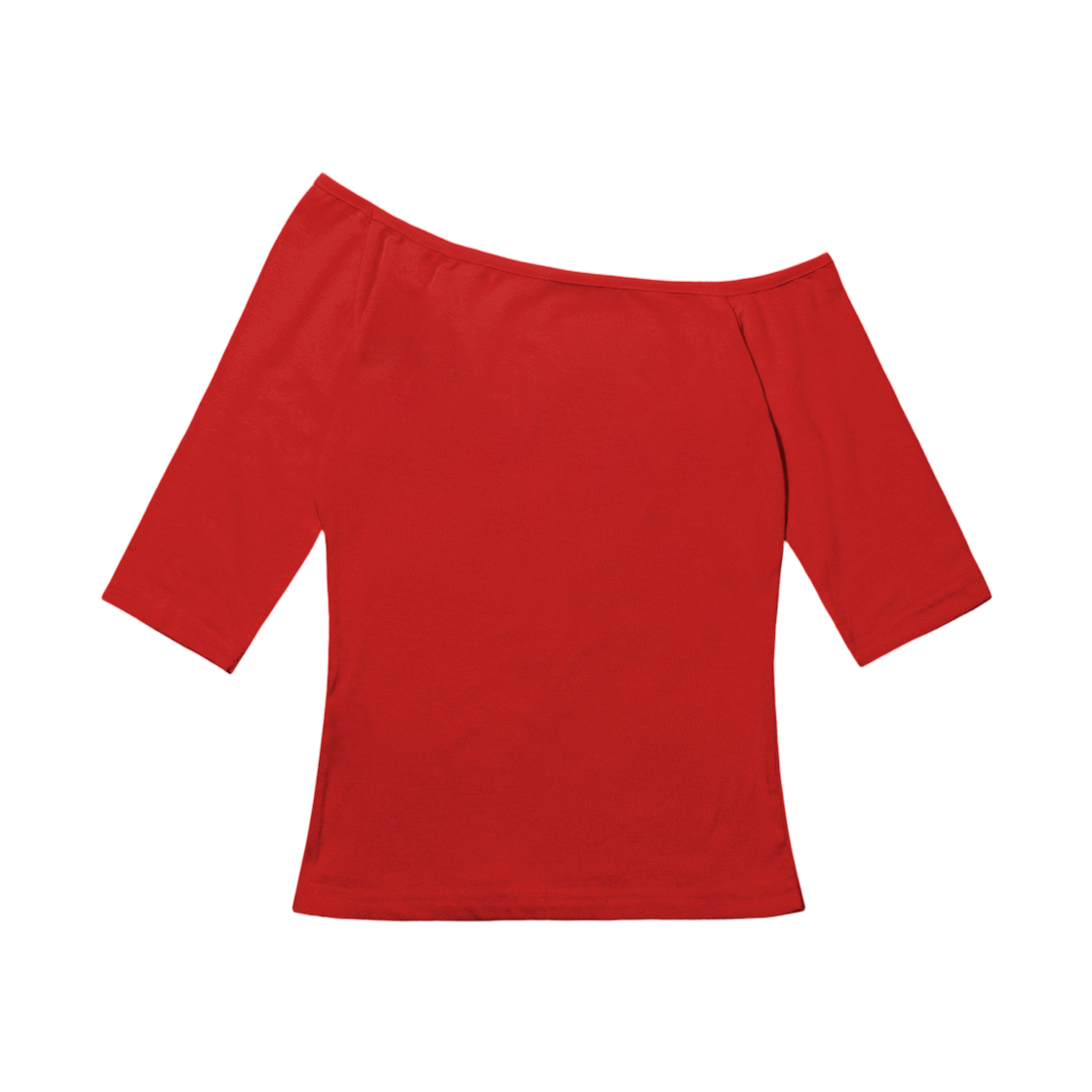 (W) 팬시 클럽 플라스틱 키스 원숄더 탑 레드((W) Fancy Club Plastic Kiss One Shoulder Top Red) - 2