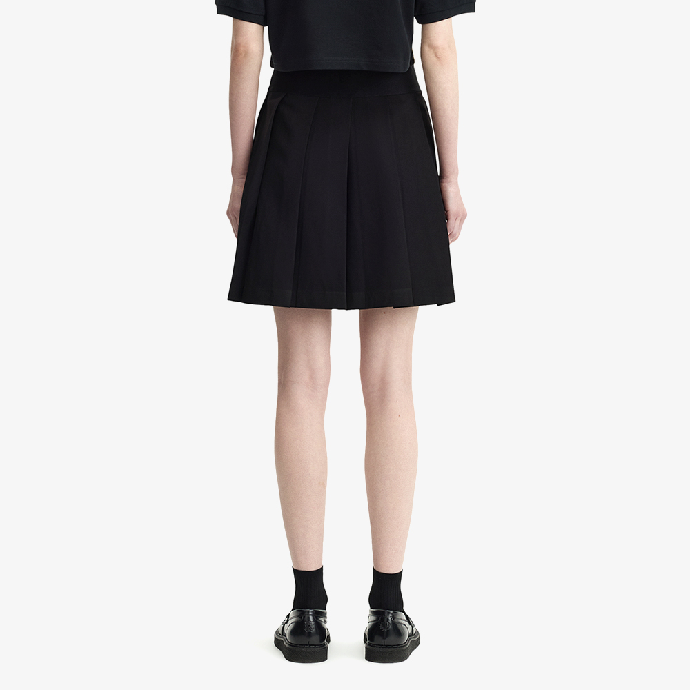 프레드페리 우먼즈 스트라이프 테잎 플리츠 스커트 블랙 샴페인(Fred Perry Womens Stripe Tape Pleated Skirt Black Champagne) - 3