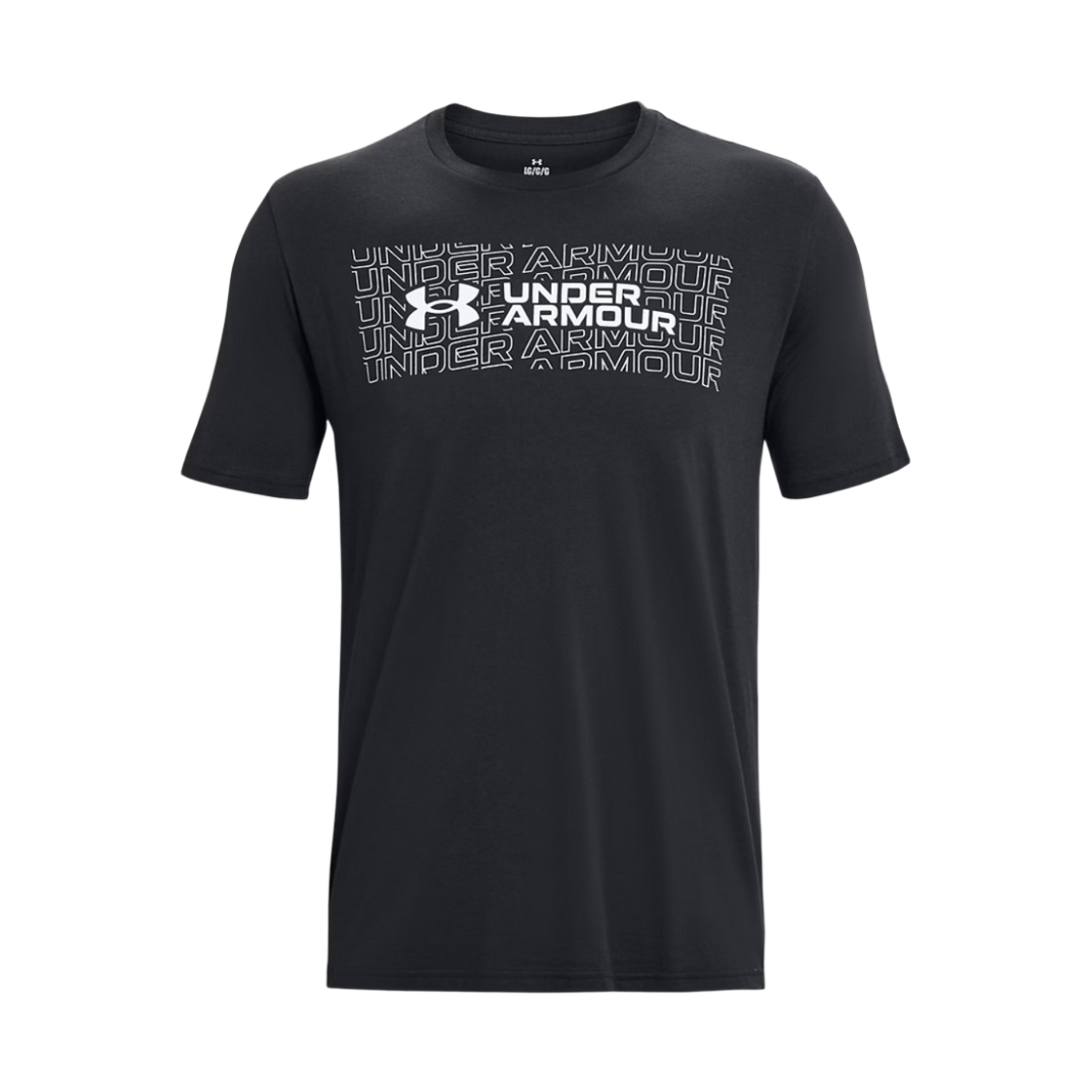 1379873-001 Under Armour Wordmark Overlay Short Sleeve T-Shirt Black