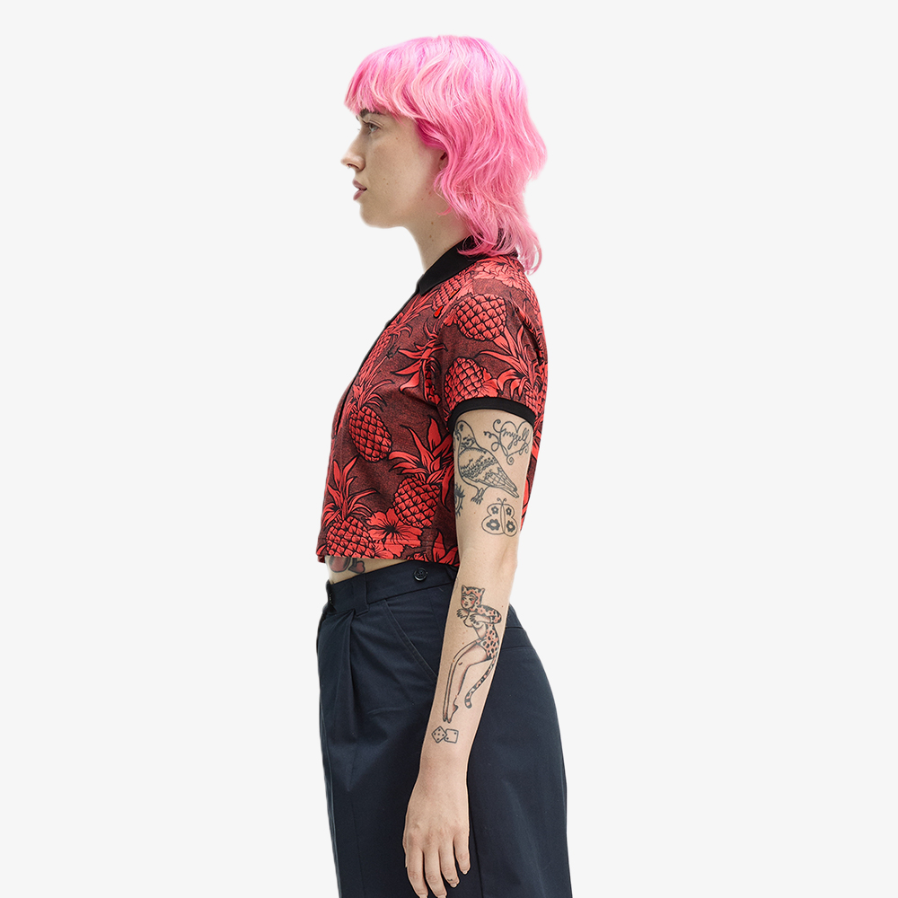 프레드페리 x 에이미와인하우스 프린트 폴로 셔츠 스트로베리 크림(Fred Perry x Amy Printed Polo Shirt Strawberry Cream) - 2