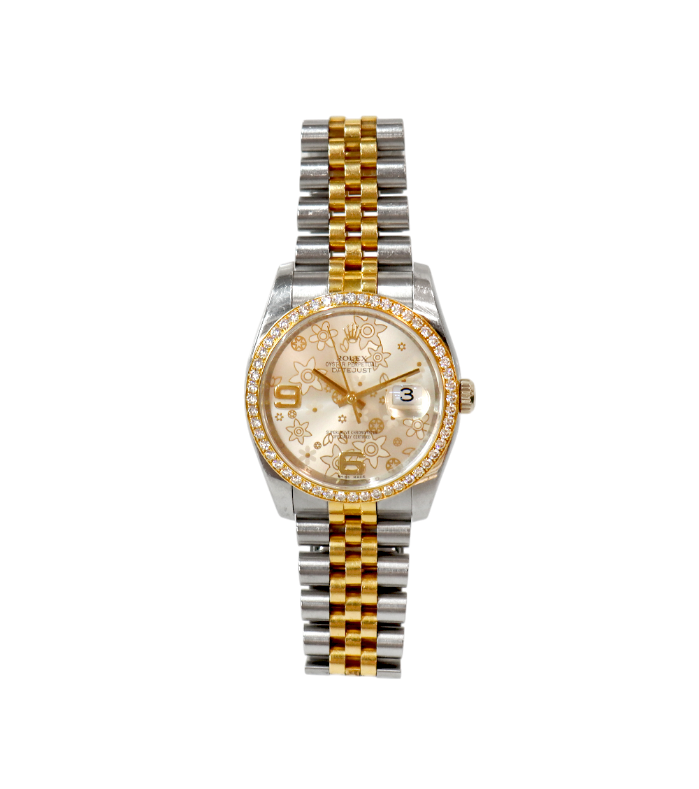 롤렉스 플라워 모티브 다이아 데어저스트 콤비 시계 C-B60837(Rolex Flower Motif Diamond Datejust Combo Watch C-B60837) - 1