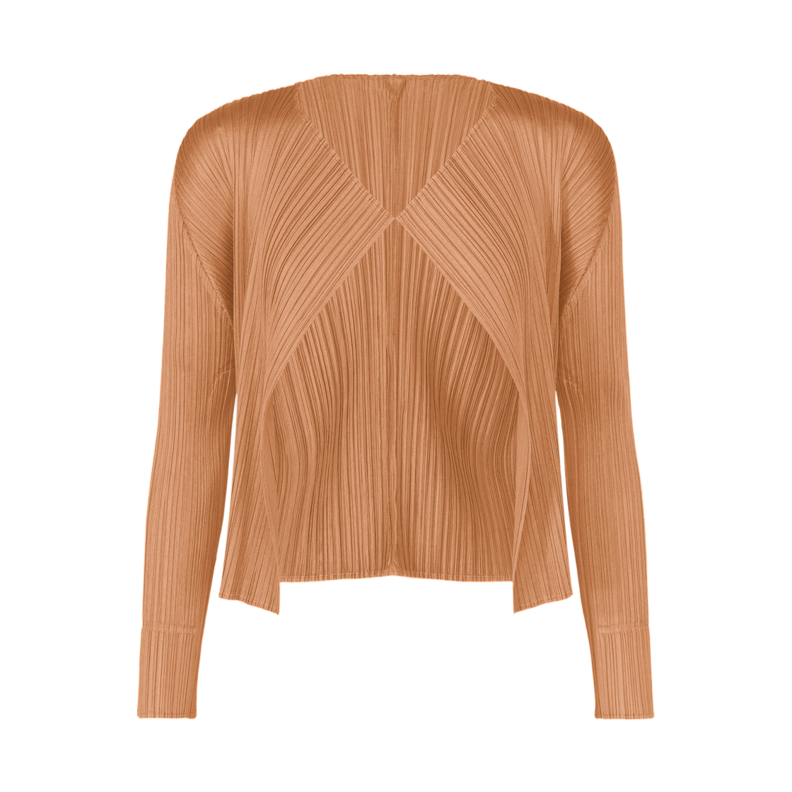 PP61-JO163-25 (W) Pleats Please Issey Miyake Monthly Colors June Cardigan Pink Beige