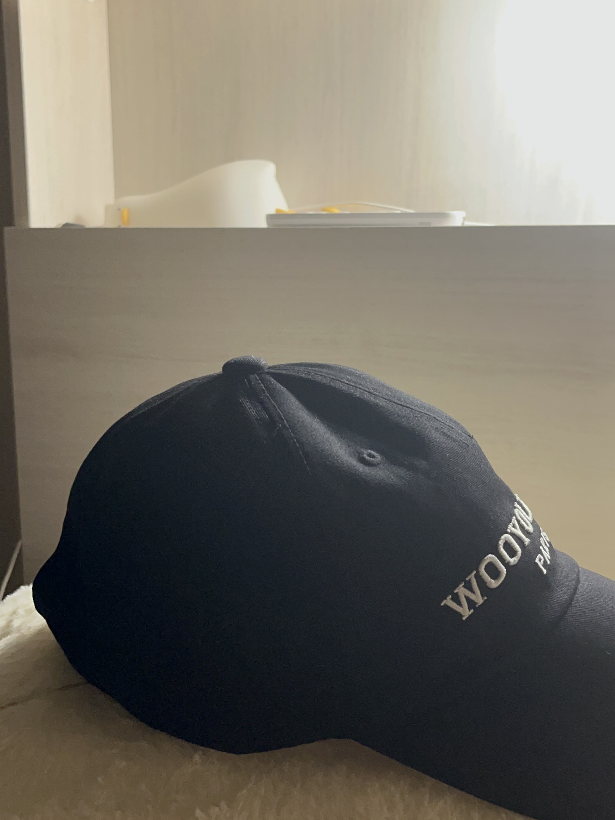 Wooyoungmi Embroidered Ball Cap Black - 25FW 착용 스타일 - 2