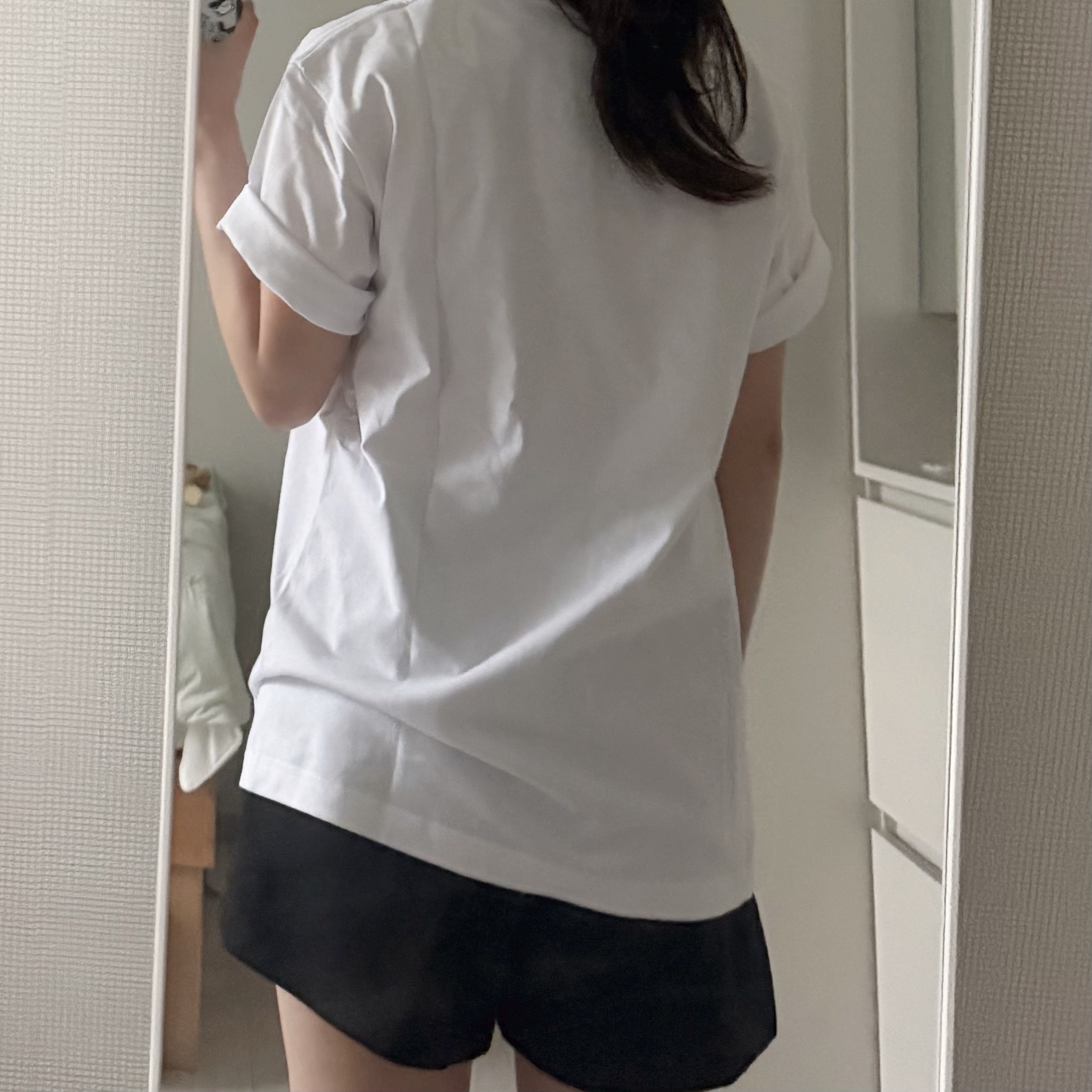 (W) BAPE Milo Regular Fit T-Shirt White 착용 스타일 - 3