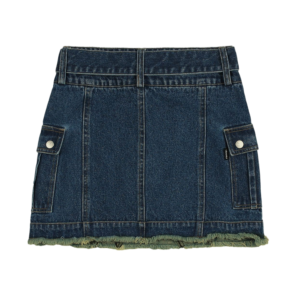 (W) 팬시 클럽 로우라이즈 카고 미니 스커트 딥 블루((W) Fancy Club Lowrise Cargo Mini Skirt Deep Blue) - 2