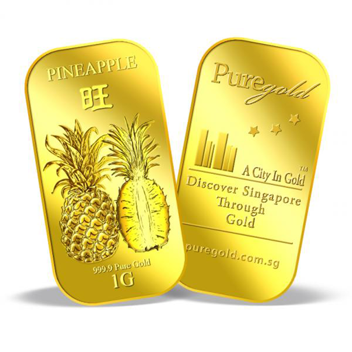 퓨어골드 24K 순금 싱가폴 프리미엄 골드바 1g 파인애플(puregoldsg Pineapple 1g Gold Bar) - 2