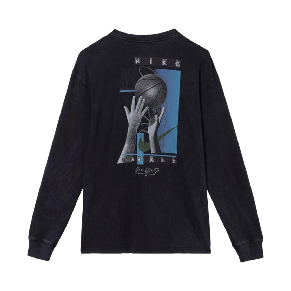 HF6196-010 Nike Max 90 Long Sleeve Basketball T-Shirt Black (HF6196-010)