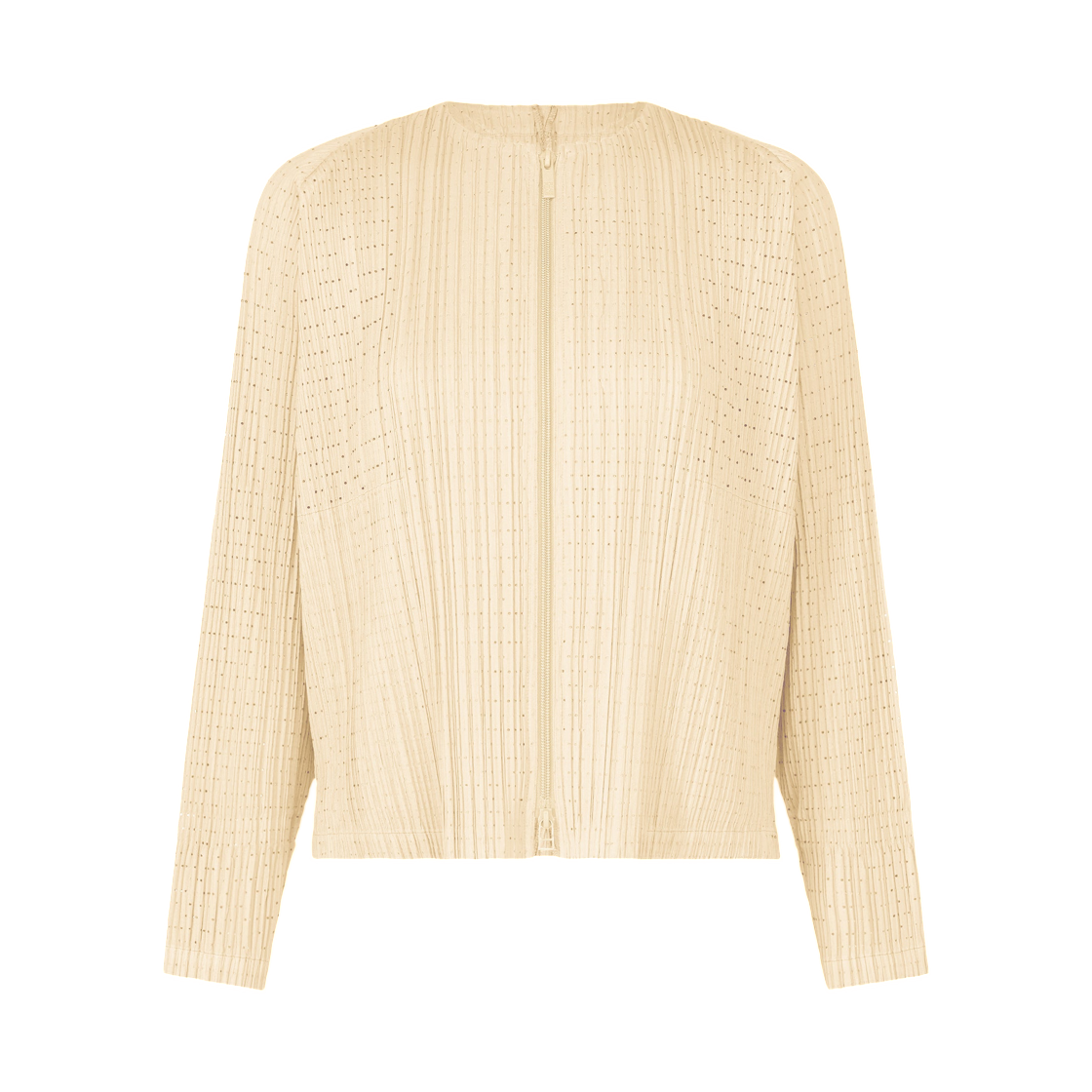 PP61-JC532-2 (W) Pleats Please Issey Miyake Stardust Jacket Shirt Off White