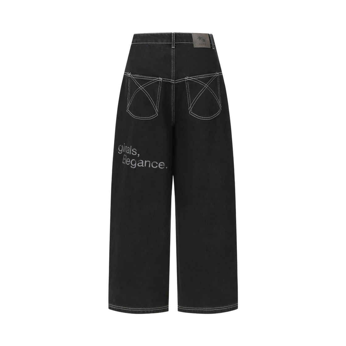 코이리스 데커 더티 로고 스티치 데님 팬츠 남녀공용 블랙(Coiris Deker Dirty Logo Stitch Denim Pants Unisex Black) - 2