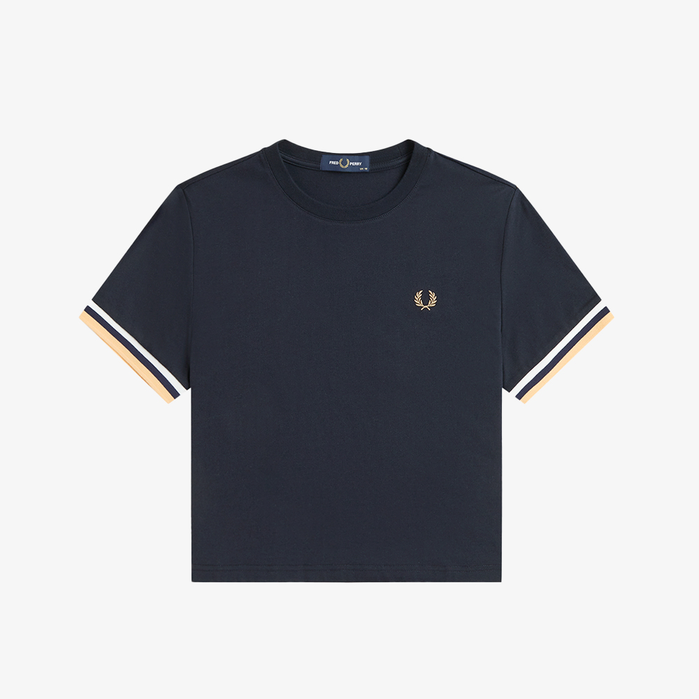 프레드페리 우먼즈 볼드 팁드 티셔츠 네이비(Fred Perry Womens Bold Tipped T-Shirt Navy) - 5