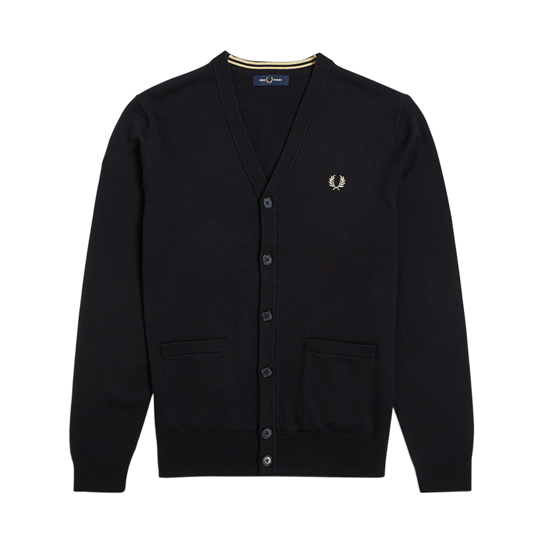 프레드페리 클래식 메리노울 가디건 블랙(Fred Perry Classic Cardigan Black) - 1