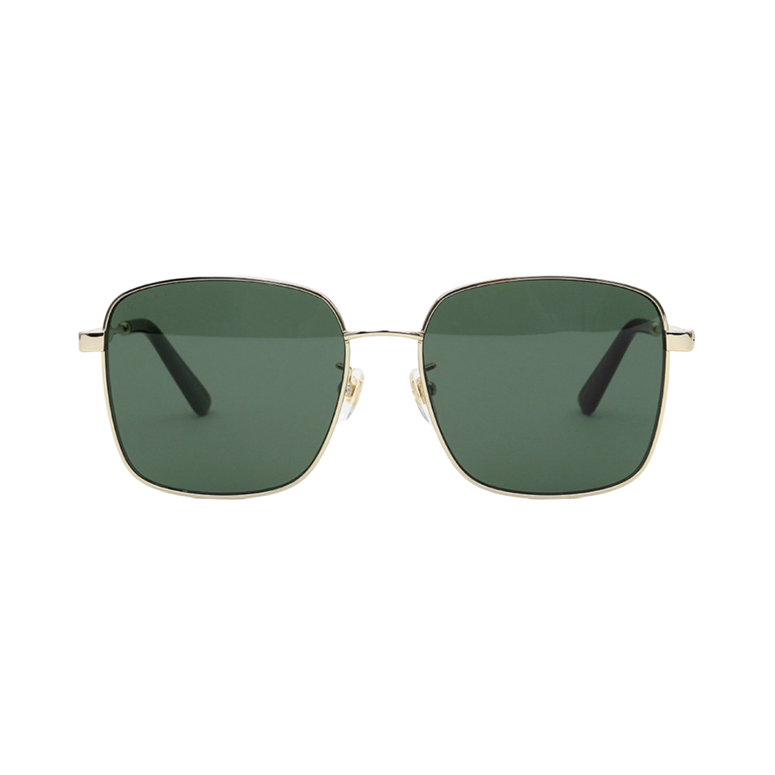GG0852SK-001 Gucci Square Metal Frame Sunglasses Gold Green