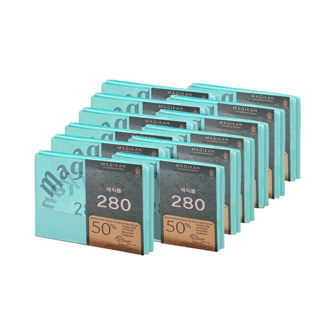 매직캔 냄새차단 그린 리필봉투 27L 10매(MAGIKAN REFILL BAGS 27L (10 PCS))