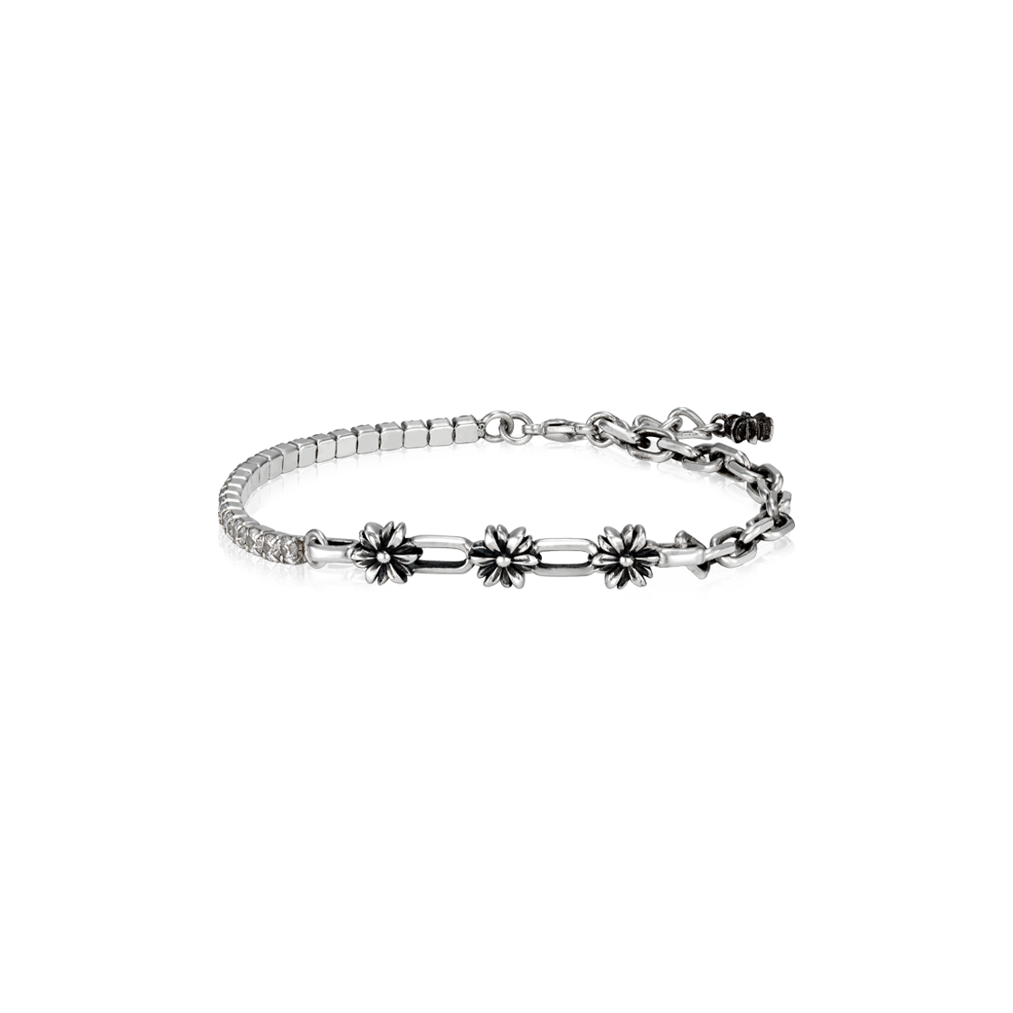 스쿠도 쿠오레 테니스 하프 체인 브레슬릿(Scudo Cuore Tennis Half Chain Bracelet)