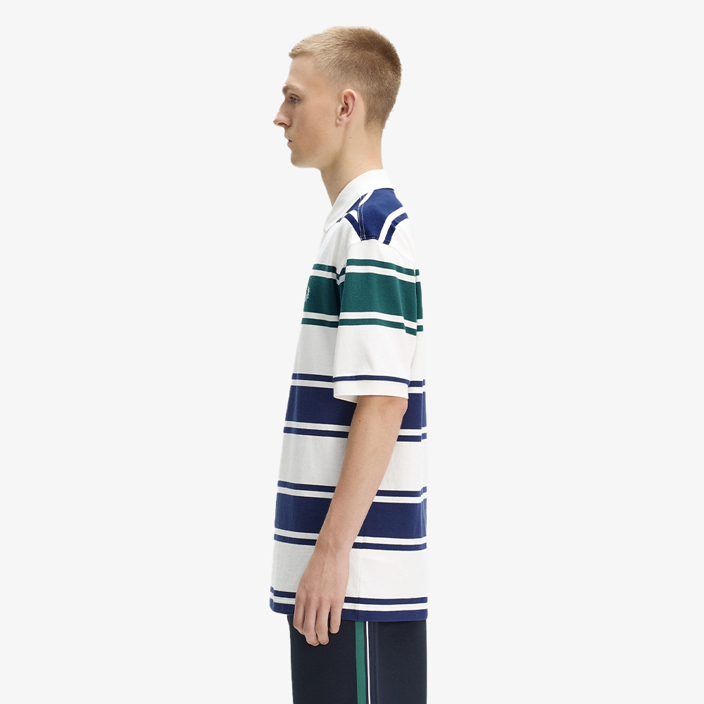 프레드페리 릴렉스드 스트라이프 폴로 셔츠 스노우 화이트(Fred Perry Relaxed Striped Polo Shirt Snow White) - 2