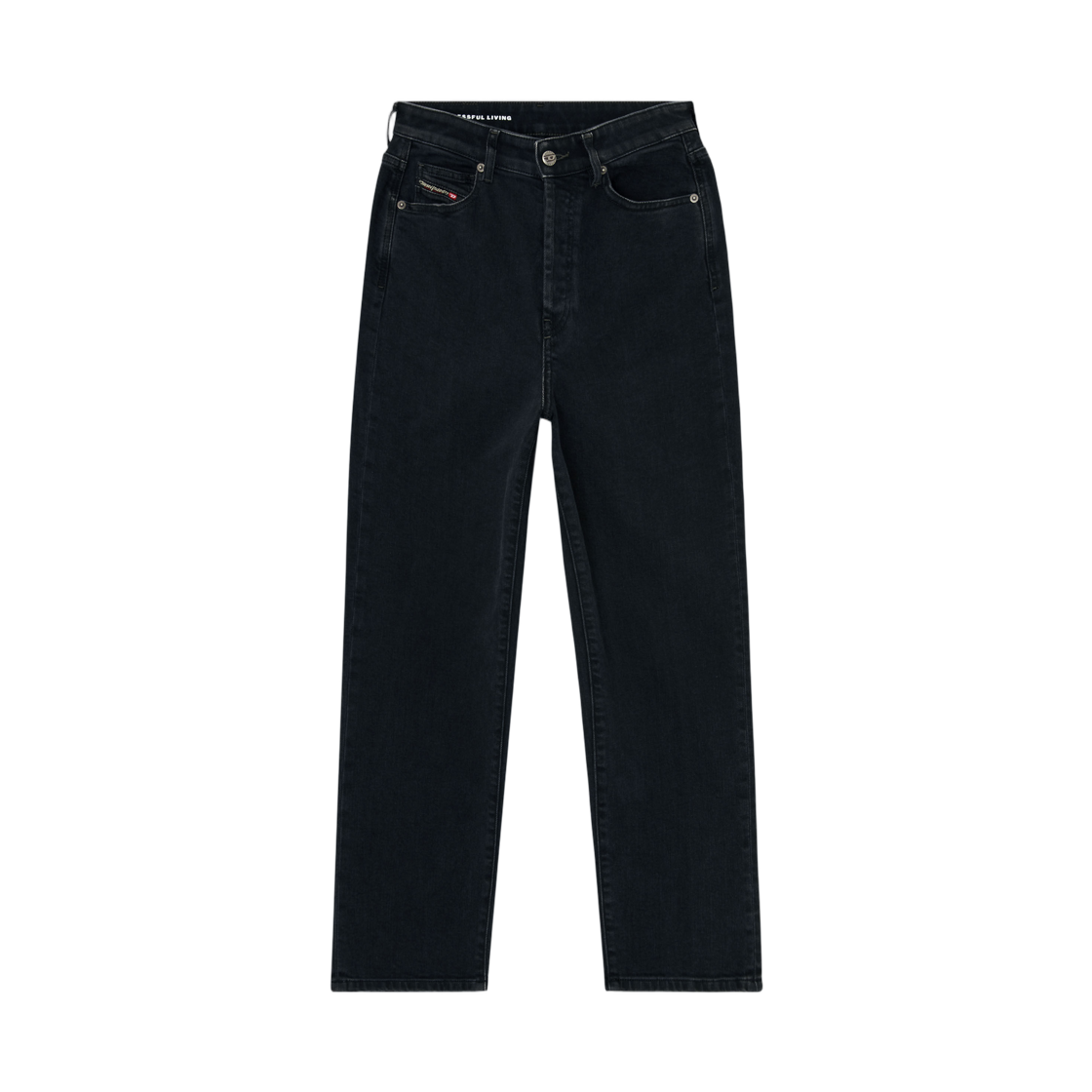 (W) 디젤 레귤러 진 하이 웨이스트 1981 D-웬트 블랙 다크 그레이((W) Diesel Regular Jeans High Waist 1981 D-Went Black Dark Grey)