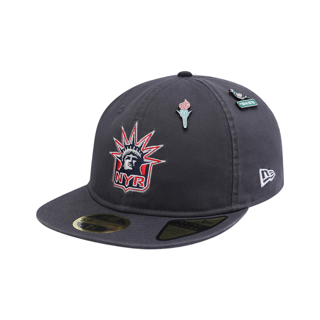 뉴에라 59피프티 데이 NHL 뉴욕 레인저스 레트로 크라운 피티드캡 다크 그래파이트(New Era 59Fifty Day NHL New York Rangers Retro Crown Fitted Cap Dark Graphite) - 2
