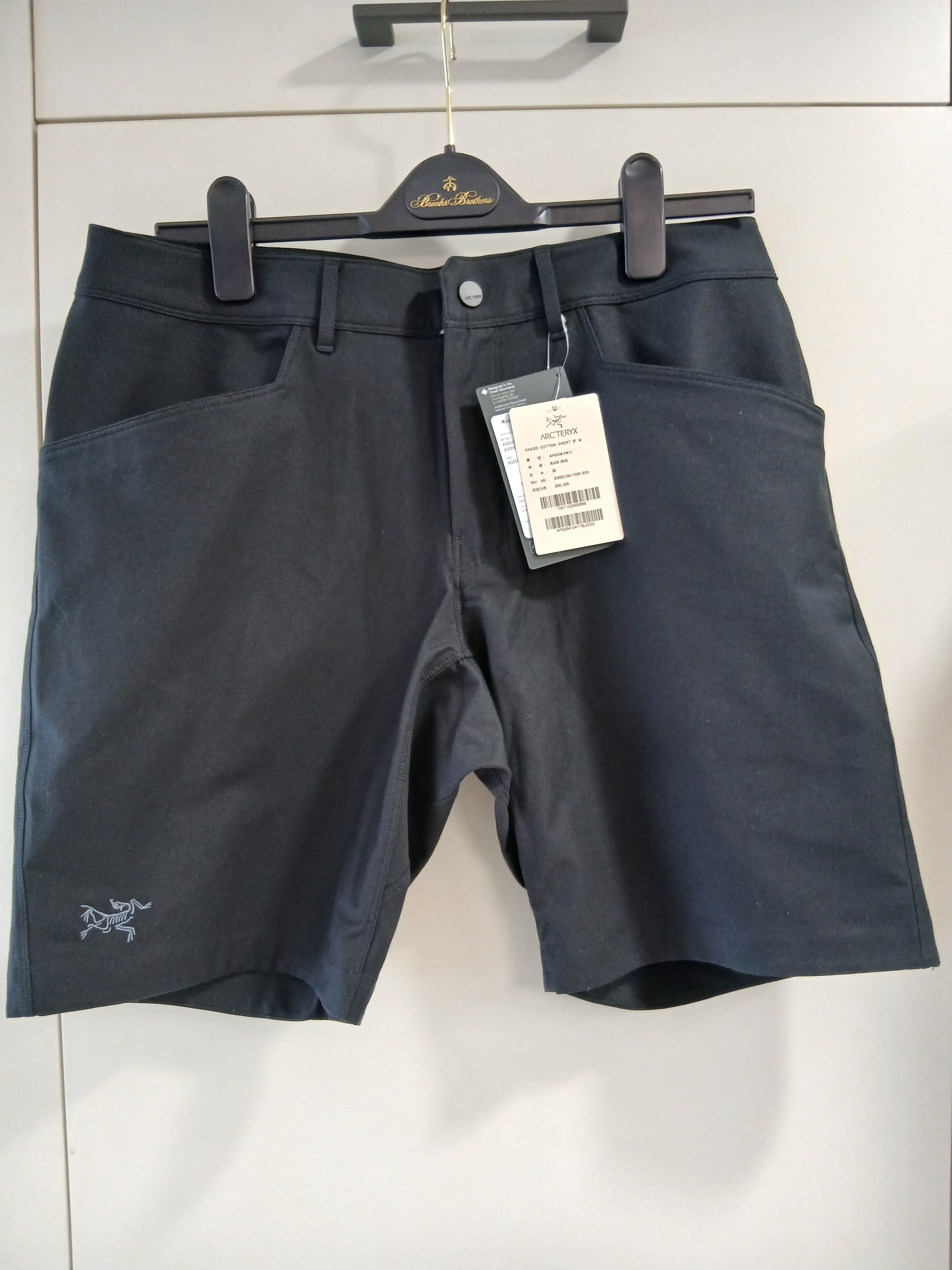 Arc'teryx Kragg Cotton Short 9 Inch Black 착용 스타일 - 1