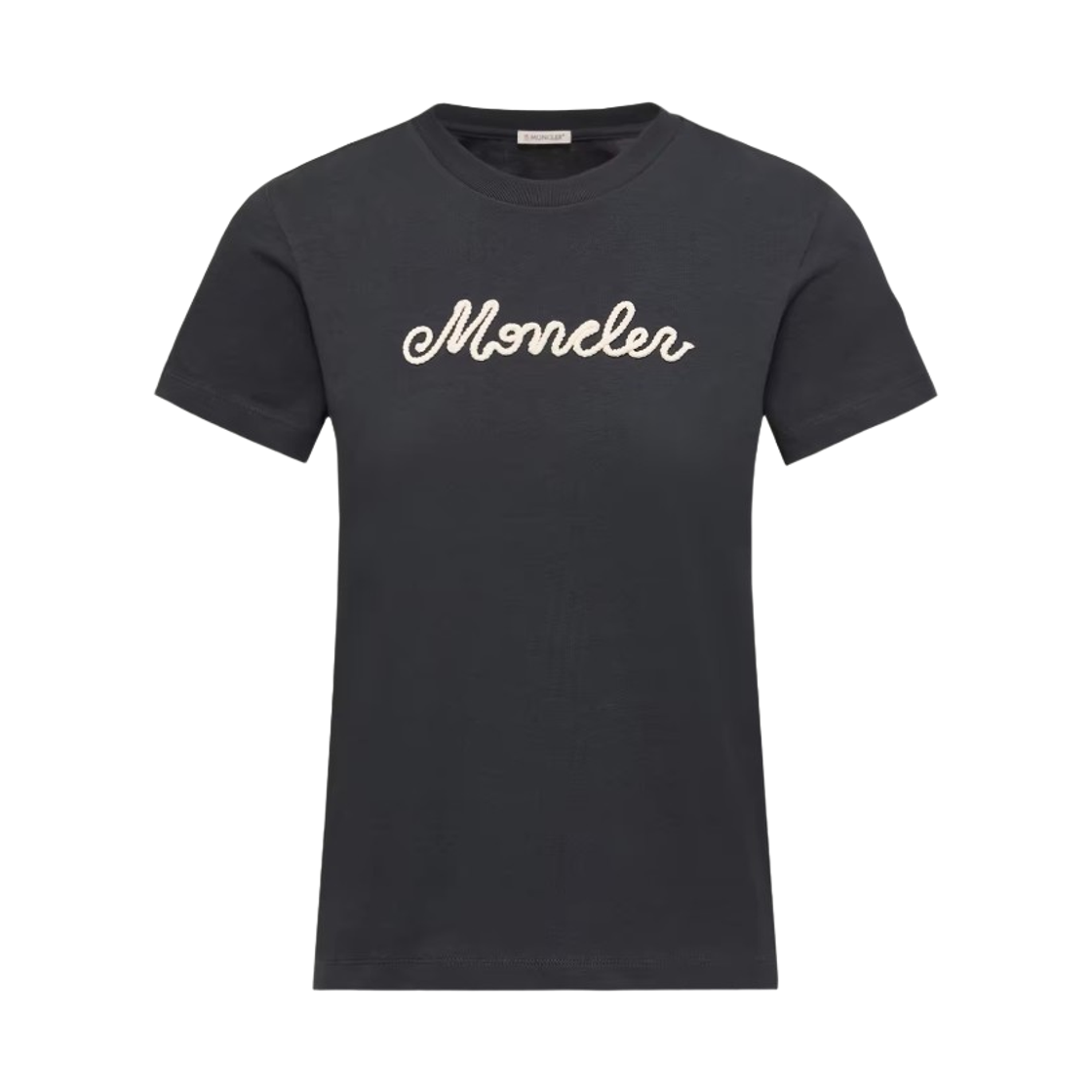 L1-093-8C00051-89AUG-742 (W) Moncle Logo Embroidery Cotton T-Shirt Navy Blue - 26SS