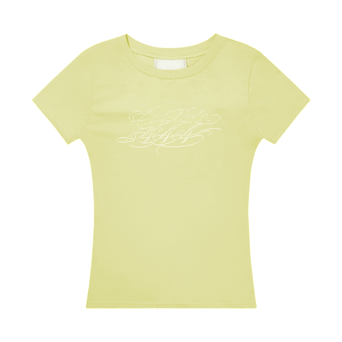 (W) 팬시 클럽 백 크로스 티셔츠 레몬((W) Fancy Club Back Cross T-Shirt Lemon)