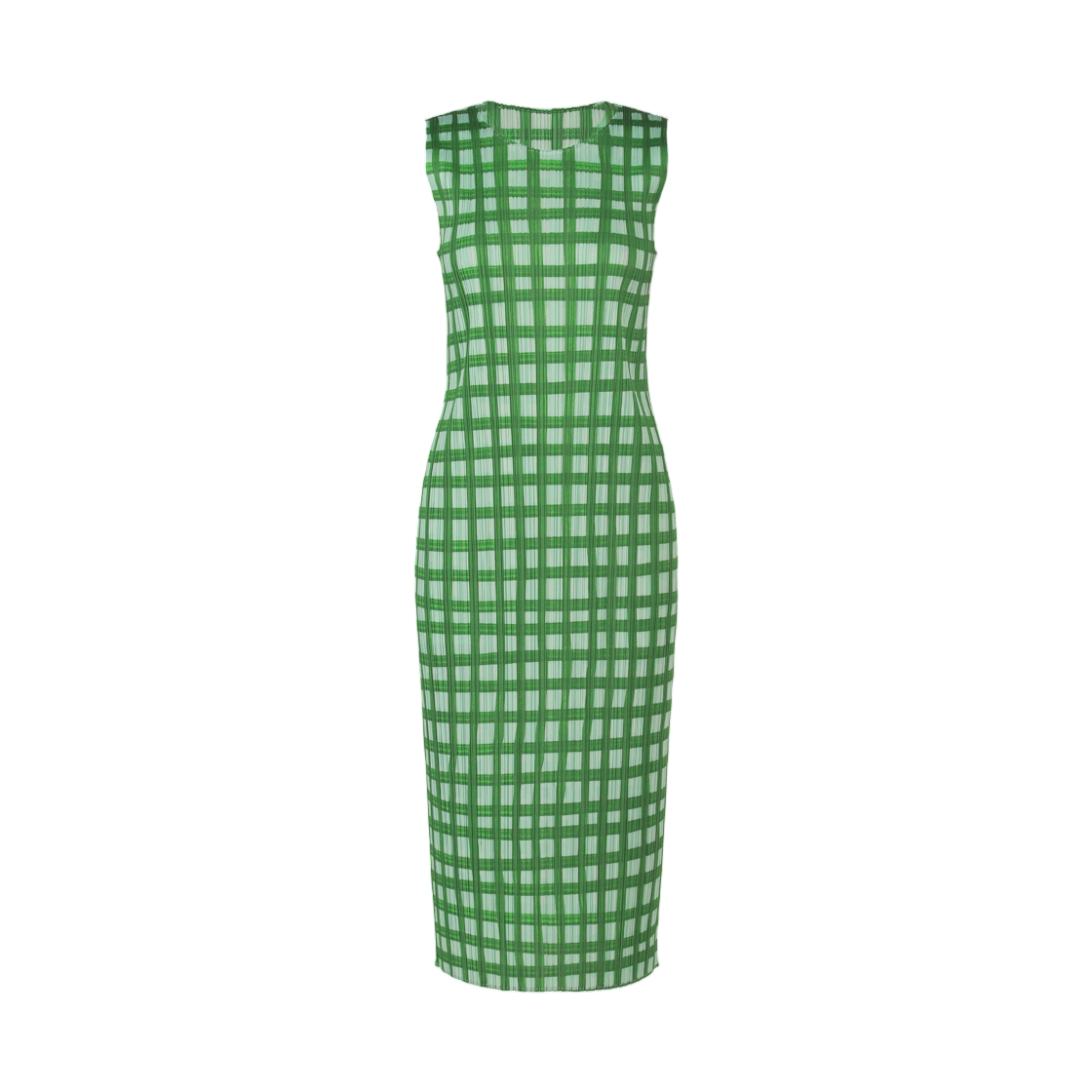 PP61-JH733-62 (W) Pleats Please Issey Miyake Basket Dress Green