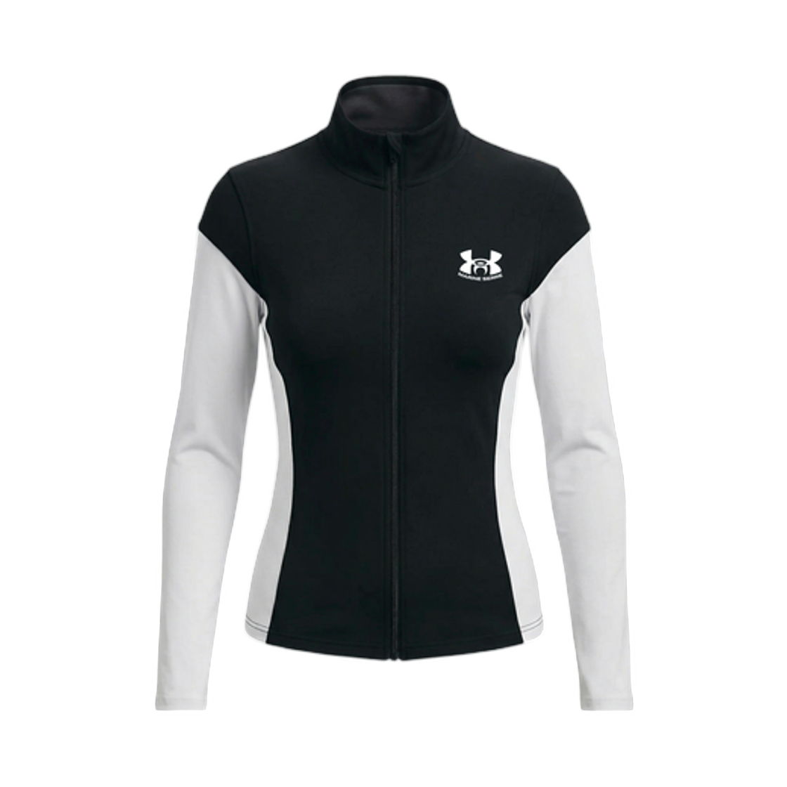 (W) 언더아머 x 마린 세르 롱 슬리브 히트기어 풀집 트랙 자켓 블랙((W) Under Armour x Marine Serre Long Sleeves Heatgear Fullzip Track Jacket Black) - 1