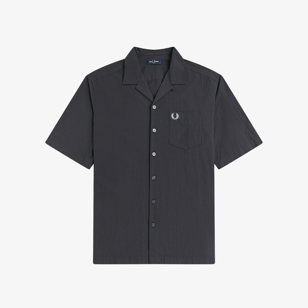프레드페리 시어서커 리비어 칼라 셔츠 앵커그레이(Fred Perry Seersucker Revere Collar Shirt Anchor Grey) - 3