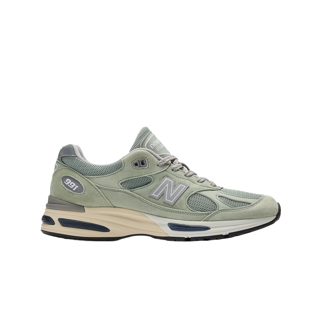 U991BB2 New Balance 991v2 Made in UK Sea Grass Silver