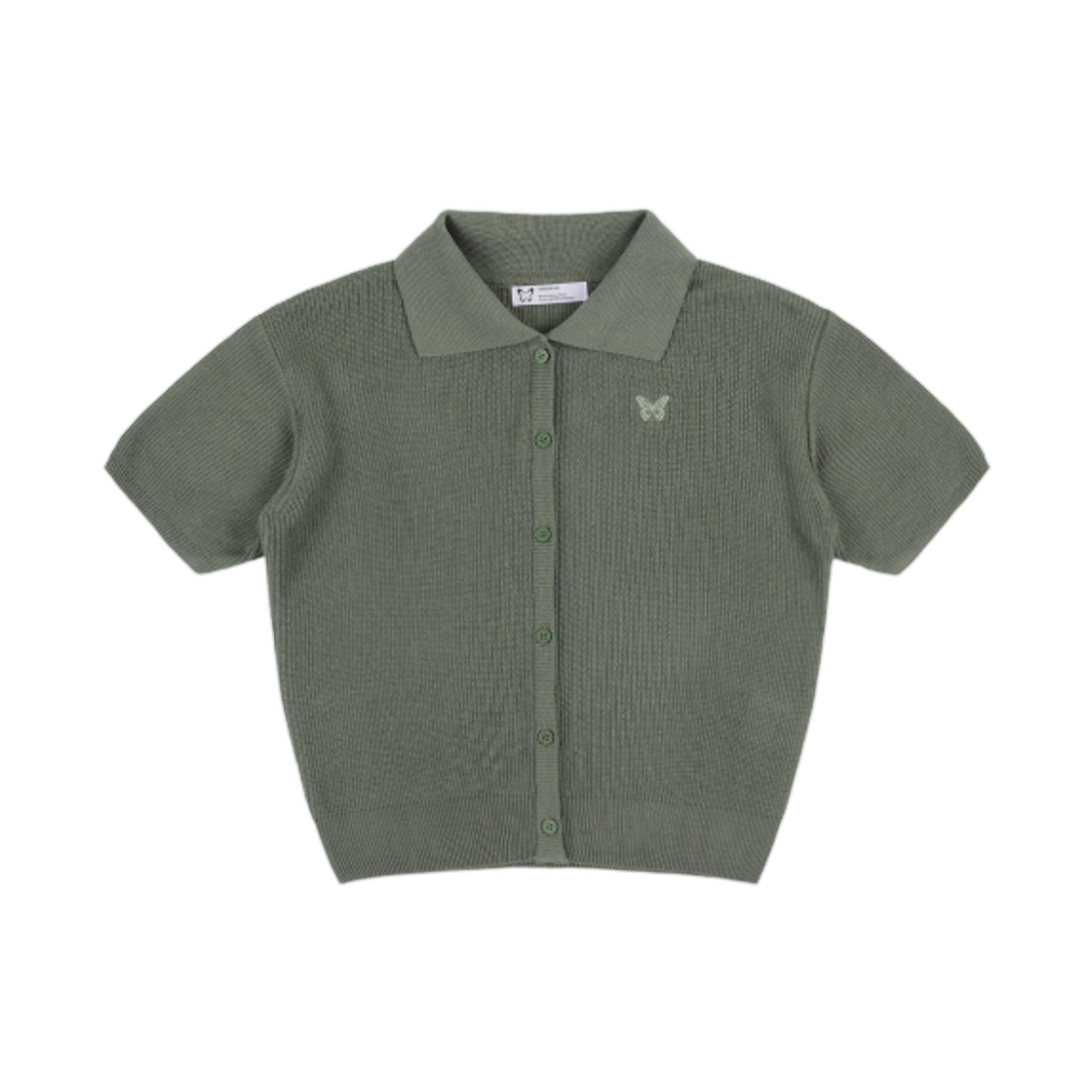 (W) 팬시 클럽 마일드 하찌 니트 가디건 카키((W) Fancy Club Mild Hachi Knit Cardigan Khaki)