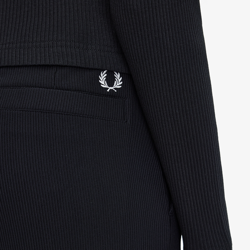 프레드페리 우먼즈 립 트리코트 트라우저 블랙(Fred Perry Womens Rib Tricot Trousers Black) - 4