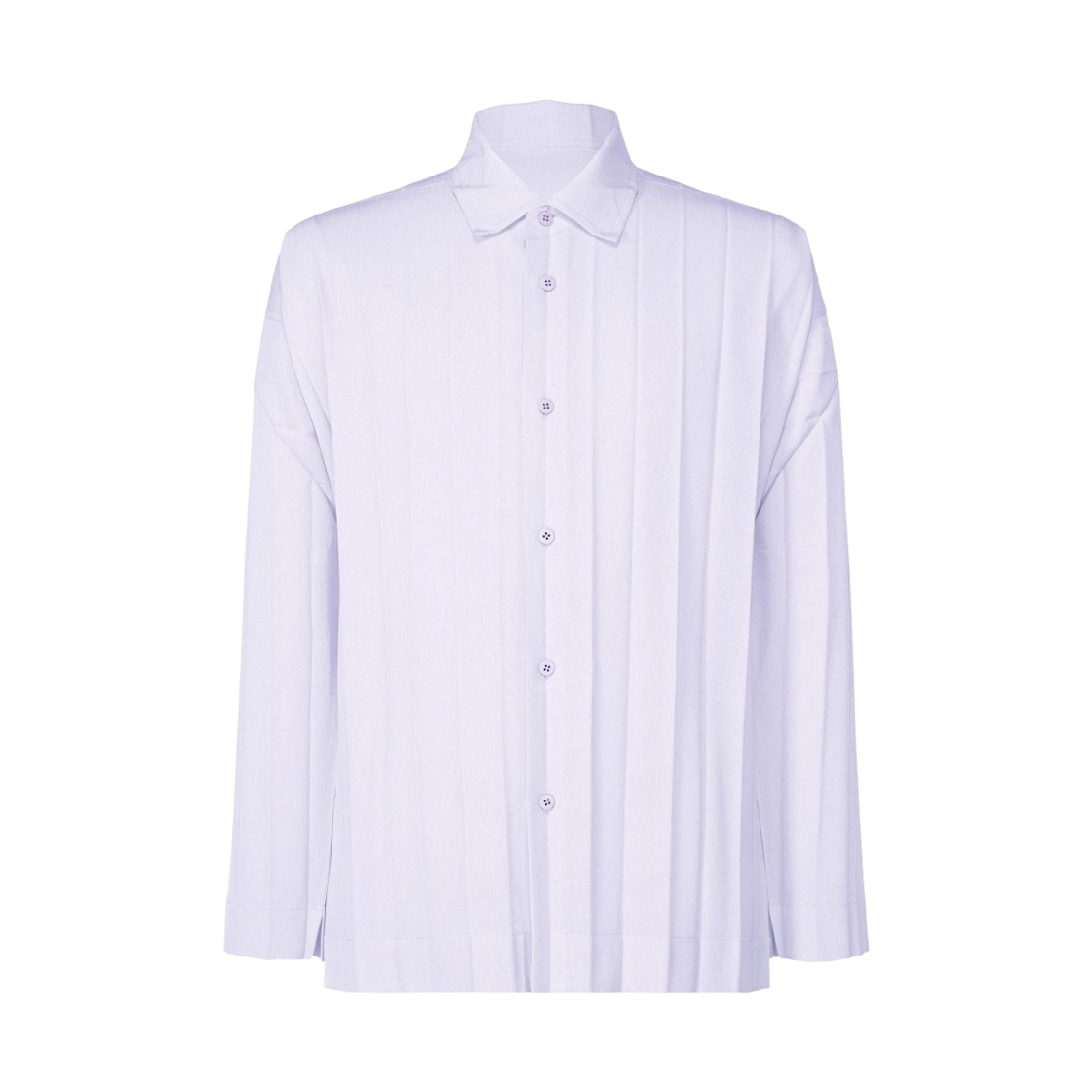 HP66-FJ176-07 Homme Plisse Issey Miyake Edge Ensemble Shirt White Blue