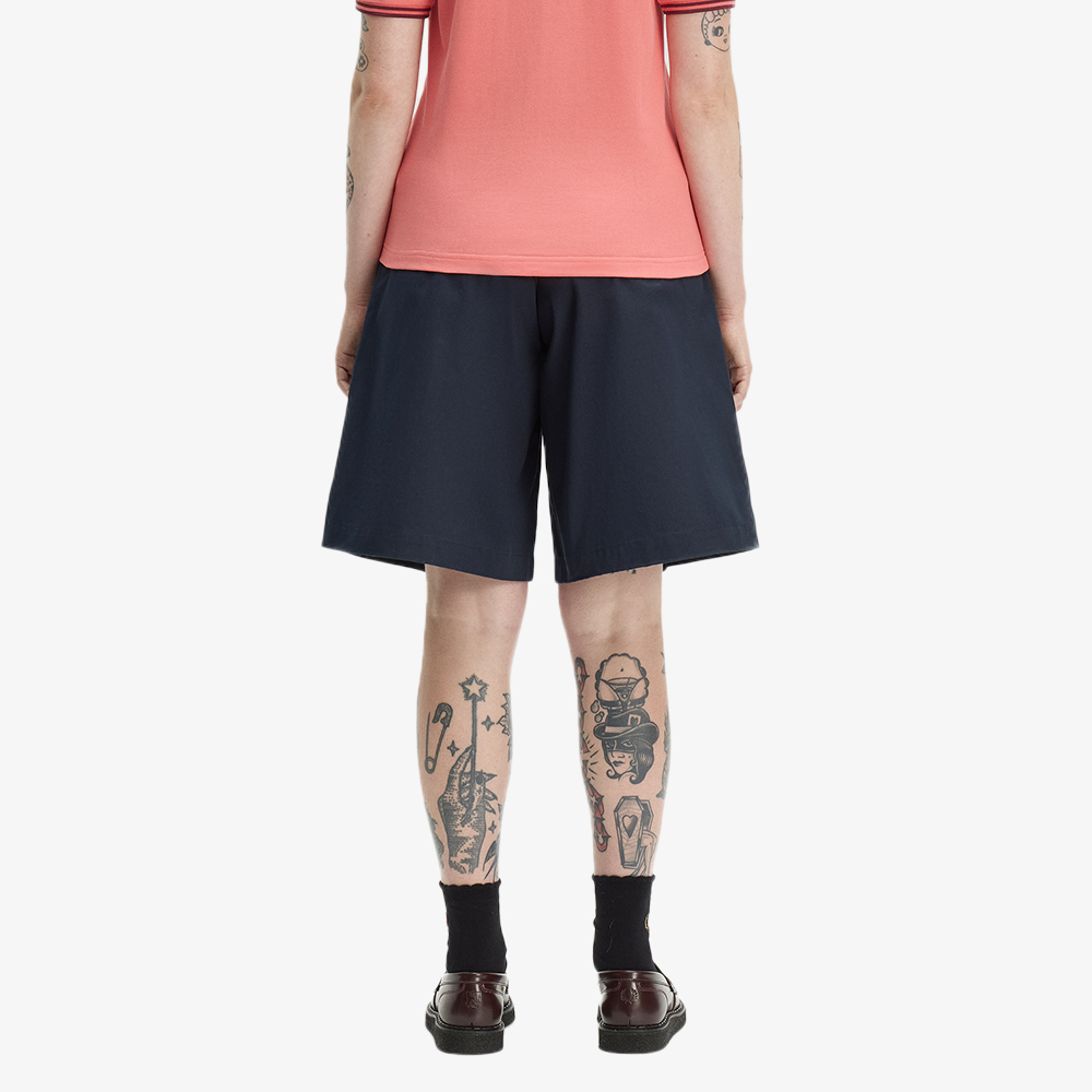 프레드페리 우먼즈 플리츠 쇼츠 네이비(Fred Perry Womens Pleated Shorts Navy) - 3