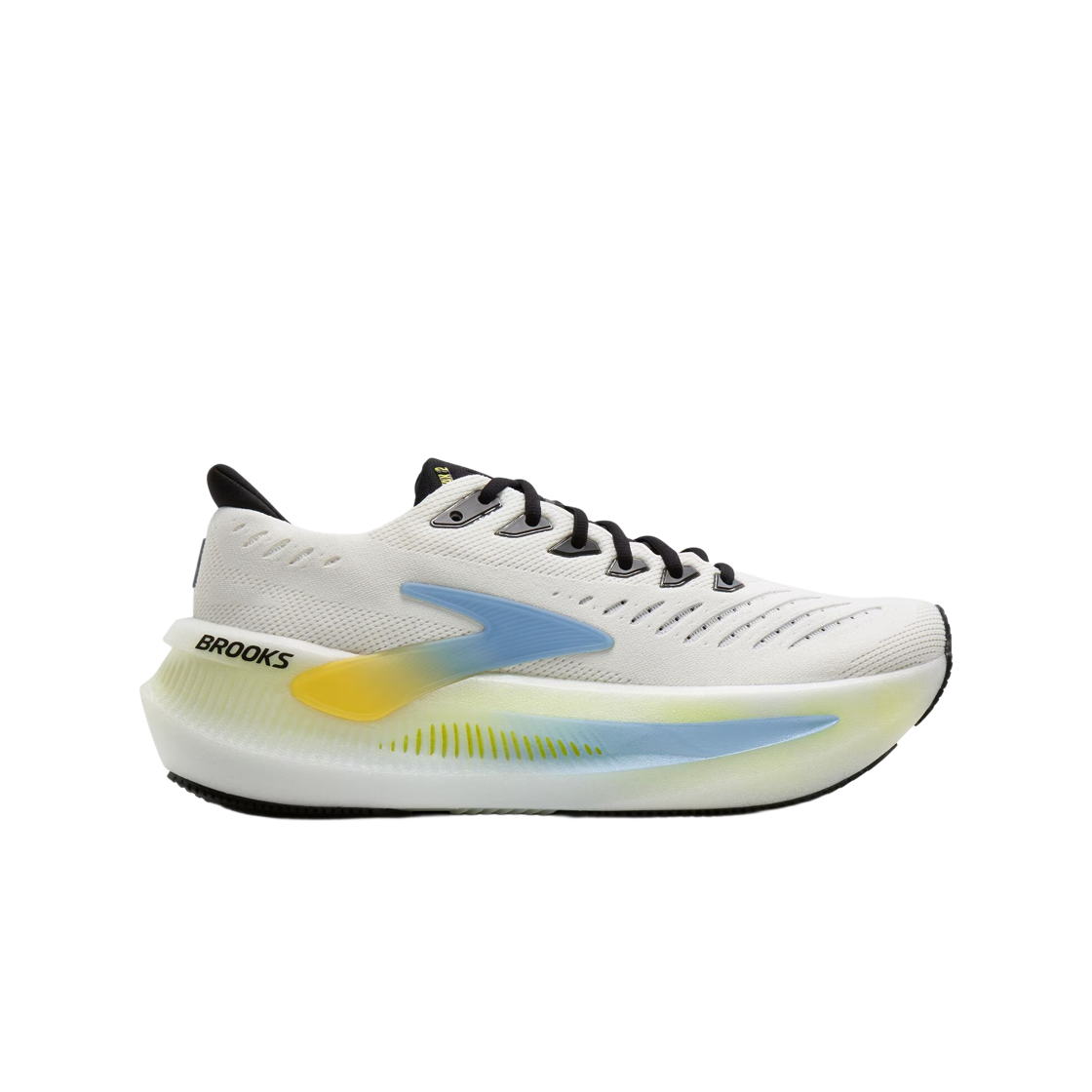 브룩스 러닝 글리세린 맥스 2 브라이트 화이트 블랙 - D 미디움(Brooks Running Glycerin Max 2 Bright White Black - D Medium)